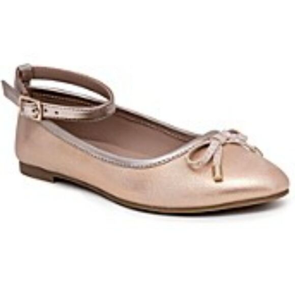BRAND NEW SUGAR LITTLE GIRLS LANNA ROUND TOE ANKLE STRAP BOWNOT FLATS - Picture 1 of 16